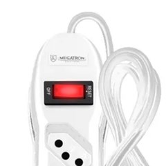 Filtro Linha 4 Tomadas 1 Metros Branco - Megatron