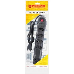 Filtro Linha 5 Tomadas 1 Metros Preto - Megatron