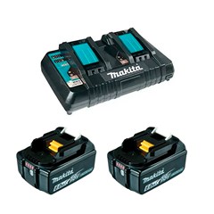 Kit Carregador Duplo Com Sacola E Baterias De 3ah 18v 127v - Makita