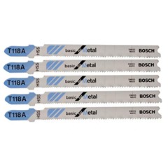 Lâmina de Serra Tico-Tico Metal T 118 A 5 Peças - Bosch