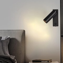 Arandela LED Leya 2W 3000K Preto - Gaya