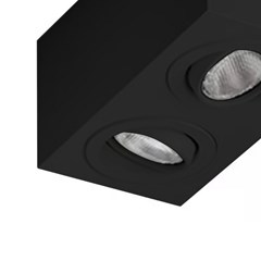 Luminaria Sobrepor 2 Par20 E27 Preto - Bellalux