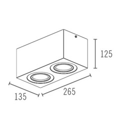 Luminaria Sobrepor 2 Par30 E27 Preto - Bellalux