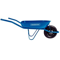 Carrinho De Mão 50l Caçamba Rasa Metálica Azul - Tramontina