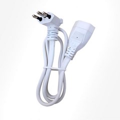 Cabo Prolongador 1t 20a 2p+T 0,8m Branco Bivolt - Megatron