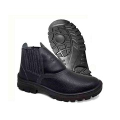 Bota Mono Com Elastico Sem Biqueira Preto- Crival