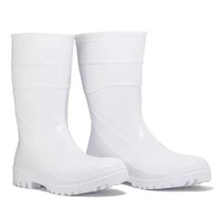 Bota PVC Com Cano Longo E Com Forro Branco - Crival