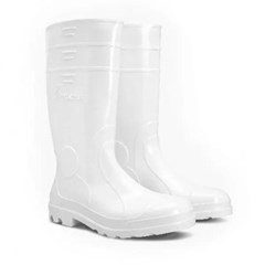 Bota PVC Com Cano Longo E Com Forro Branco - Crival