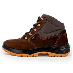 Bota PVC Grupon Com Amarras E Com Bico Café - Crival