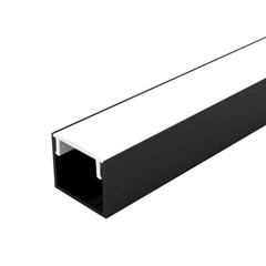 Perfil Sobrepor LED 3000x17x14mm Preto - Confiseg