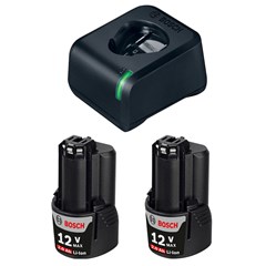 Kit Carregador Bateria GAL 12V + 2 Baterias - Bosch
