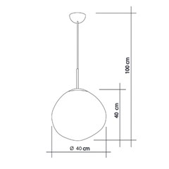 Pendente Estelar 40cm 1xe-27 Cromado - Startec