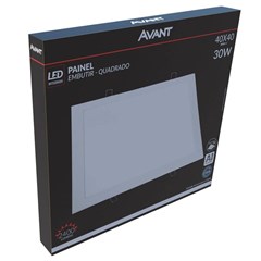 Painel de Embutir Quadrado LED 30W 6500K Bivolt - Avant