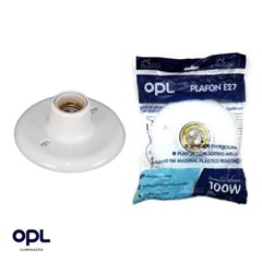 Plafon Simples E-27 100W Branco - Opl