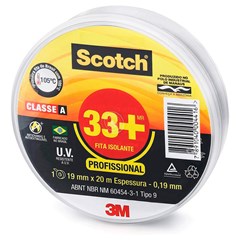 Fita Isolante 19MM X 20M 33+ Preta - 3m