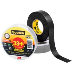 Fita Isolante 19MM X 20M 33+ Preta - 3m
