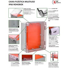 Quadro Comando 19x15x11 Transparente IP66 - Rohdina