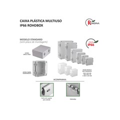 Quadro Comando 25x20x13 Tranparente IP66 - Rohdina