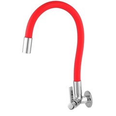Torneira Cozinha Parede Soft Vermelho - Leão Metais