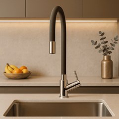 Torneira Cozinha Mesa Soft Preto C17 - Leão Metais