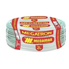 Cabo Flex 4,00mm 750v 70° Branco com 100 Metros - Megatron