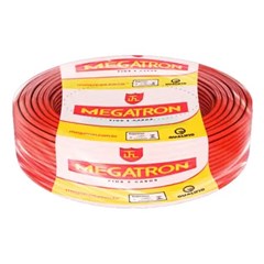 Cabo Flexível 6 mm² 750 V 70 °C Vermelho Com 100 Metros - Megatron