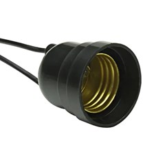 Bocal Com Rabicho E-27 4A Preto Bivolt - Rohdina