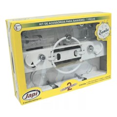 Kit Acessorio Banheiro Samba 7Pcs Branco - Japi