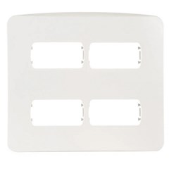 Placa 4 Posto 4x4 Miluz Branca - Schneider