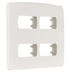 Placa 4 Posto 4x4 Miluz Branca - Schneider