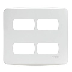 Placa 4 Posto 4x4 Miluz Branca - Schneider