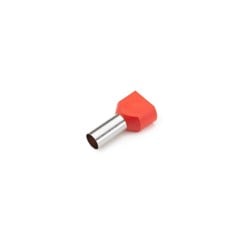 Terminal Pre-Isolado Duplo Tubular 1,00mm² Vermelho - Axt