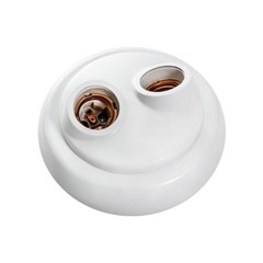 PLAFON DUPLO C/BOCAL E27 BR
