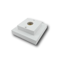 PLAFON QUAD C/ BOCAL E27 BR