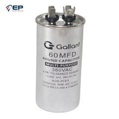 Capacitor CBB65 60MF 5 380 VAC Gallant