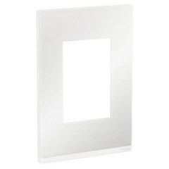 Placa 3 Postos 4x2 Orion Branca/White Glass V - Schneider