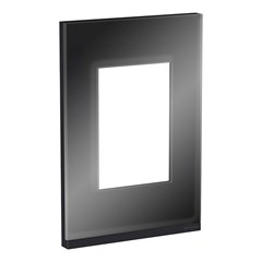 Placa 3 Postos 4x2 Orion Grafite/Dark Glass Vertical - Schneider