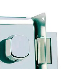 Fechadura Porta Vidro Pv-90 1f Cromada - Hdl