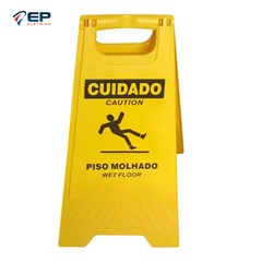 CAVALETE SINALIZADOR PISO MOLHADO AM
