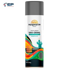 Tinta Spray Uso Geral Cinza Escuro 350ml - Nordestin