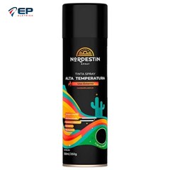 Tinta Spray Alta Temperatura Preto Fosco 350ml - Nordestin