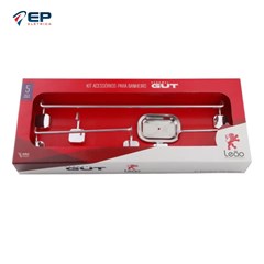 KIT ACESSORIO BANHEIRO LINEAR 4 PCS AL