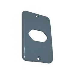Placa Tomada Hexagonal Horizontal 1”” Cinza - Masster Plasticos