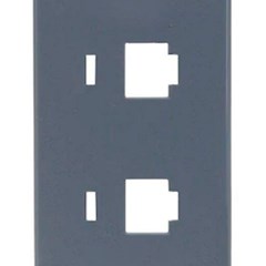 Placa 2 Posto Rj45 Condutop 1”” Cinza - Masster Plasticos