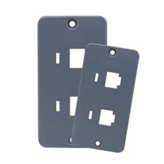 Placa 2 Posto Rj45 Condutop 1”” Cinza - Masster Plasticos