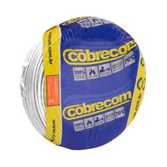 Cabo Flex 4,00mm² 750v 70° Branco 100m - Cobrecom
