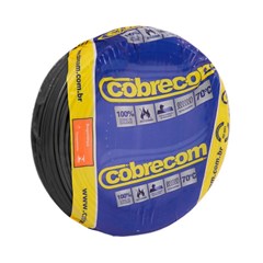 Cabo Flex 4,00mm² 750v 70° Preto 100m - Cobrecom