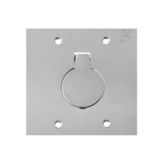 PLACA PISO 4X4 C/TOMADA 20A INOX