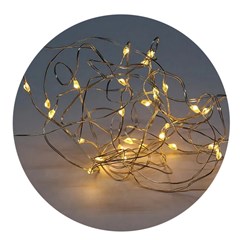 Cordão Luminoso Arame Pilha Amarela - Taschibra