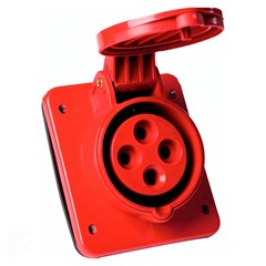 Tomada Embutir 3p+T 16a 380/415v 6h Ip44 Vermelho - Tramontina
